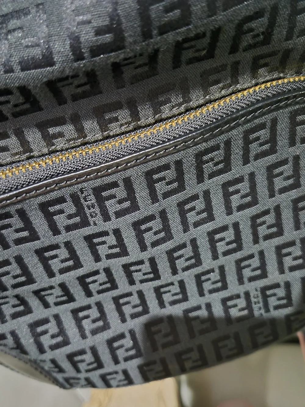 Fendi Black Zucchino Canvas Chef Hobo Bag - NWOT
